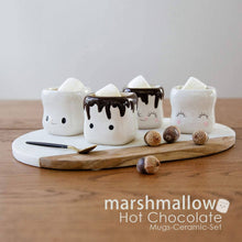 Load image into Gallery viewer, Marshmallow Shaped Hot Chocolate Mugs - Cute Emoji
