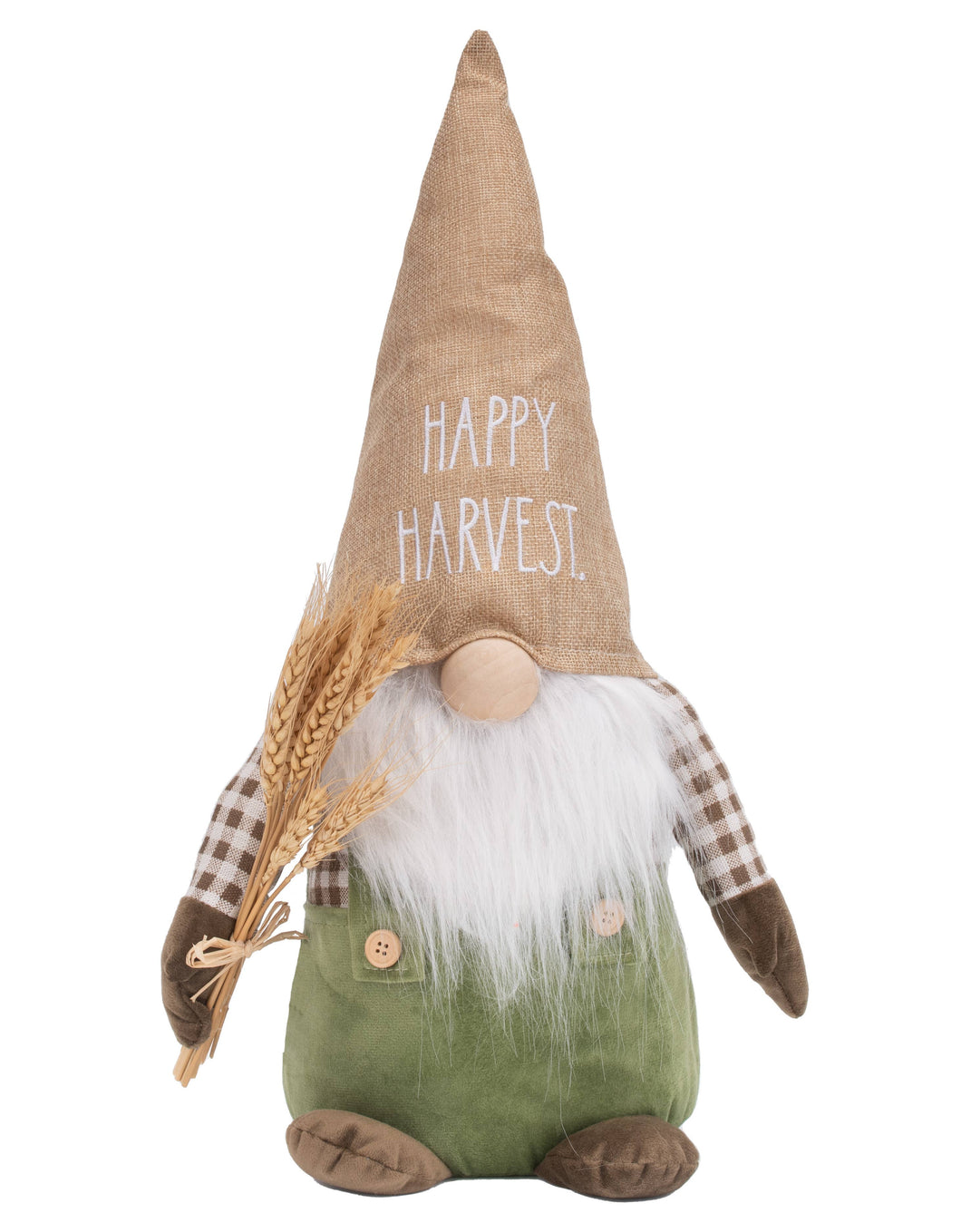 Rae Dunn “Happy Harvest” Fall Harvest Gnome with Wheat Stalk