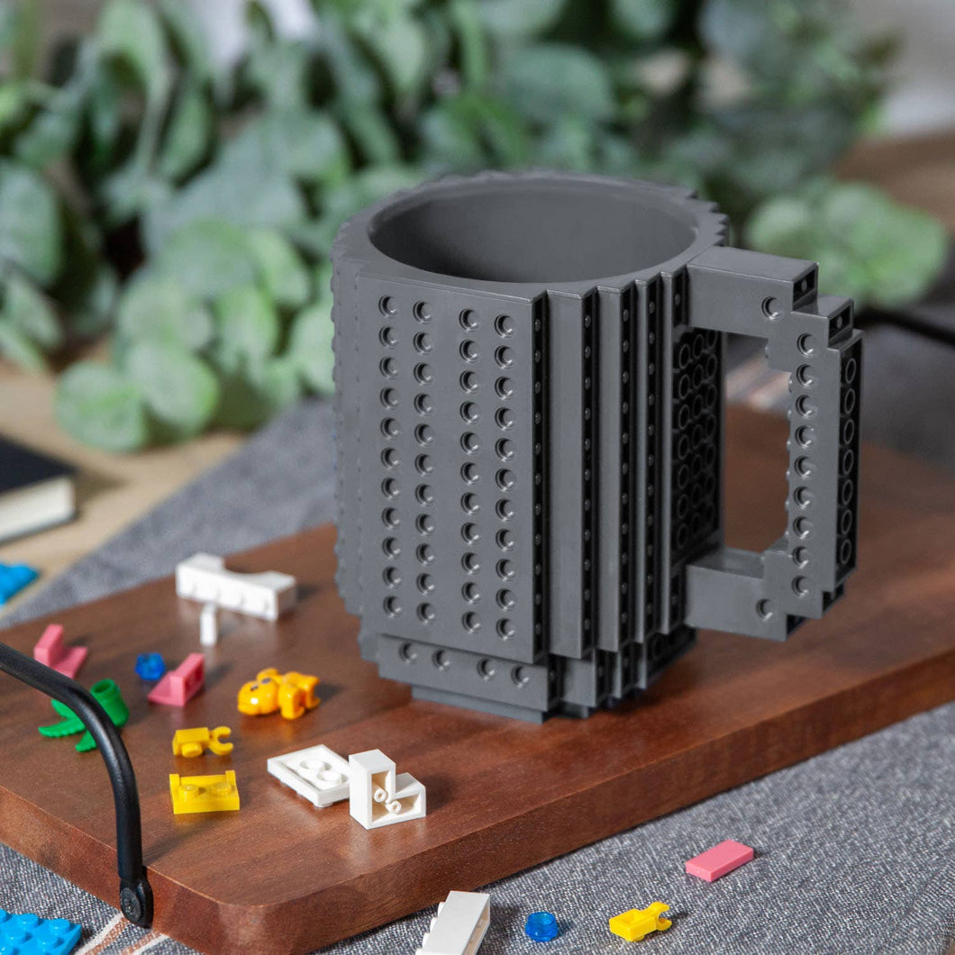 Build-on Brick Mug With Random Bricks, Fun, Creative